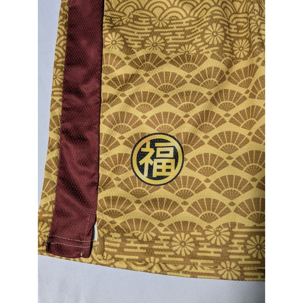 Red Ape MCMXXXIII‎ Men Large Gold Scallop AOP Pull-on Shorts - Picture 10 of 14